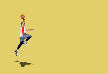 Topu olan basketbol oyuncusu, spor konsepti.