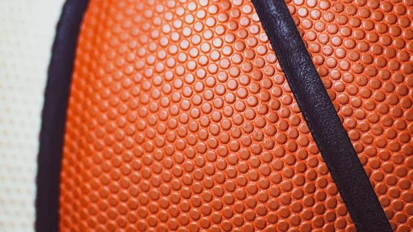 標準サイズのバスケットボールの表面の質感のクローズアップショット — ストック写真