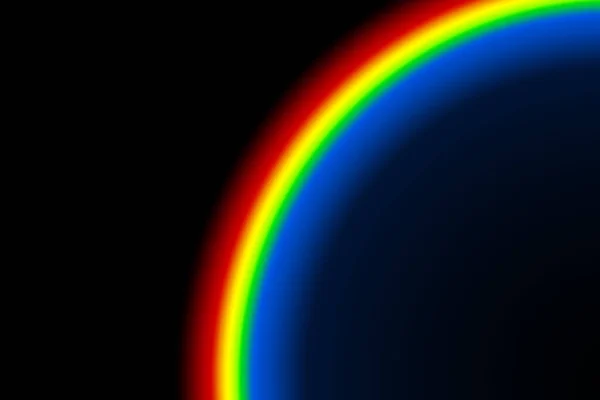 Líneas Coloridas Arco Iris Forma Corazón Sobre Fondo Negro — Foto de Stock