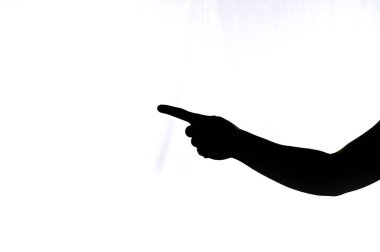 Bir adamın el silueti onaylandı. el sembolü kavramı