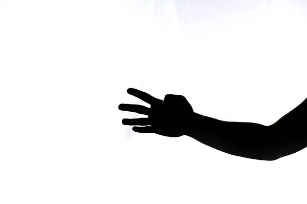 Silhouette Man Hand Thumbs Hand Symbol Concept — Foto Stock
