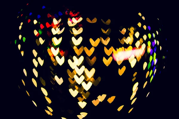 Abstract Background Colorful Heart Bokeh Heart Shaped Bokeh Love Projects — Stock fotografie