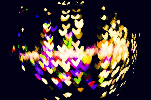 Abstract Background Colorful Heart Bokeh Heart Shaped Bokeh Love Projects — 图库照片