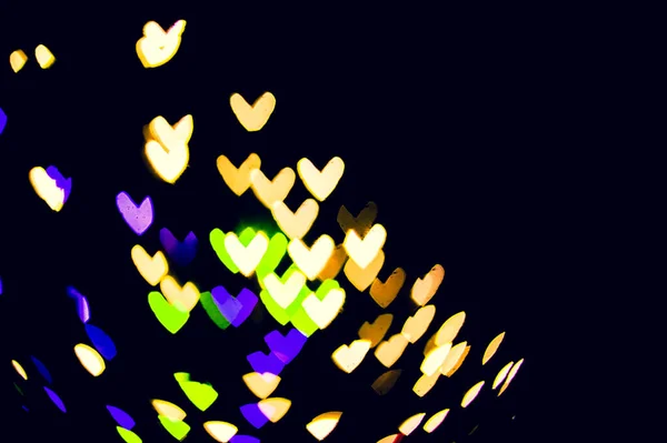Abstract Background Colorful Heart Bokeh Heart Shaped Bokeh Love Projects — стоковое фото