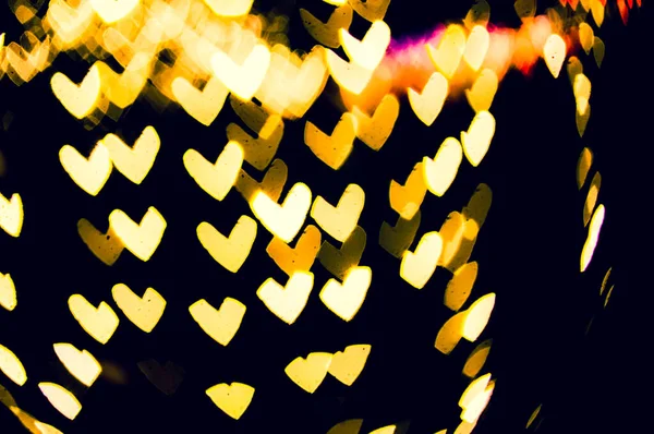 Abstract Background Colorful Heart Bokeh Heart Shaped Bokeh Love Projects — Foto Stock