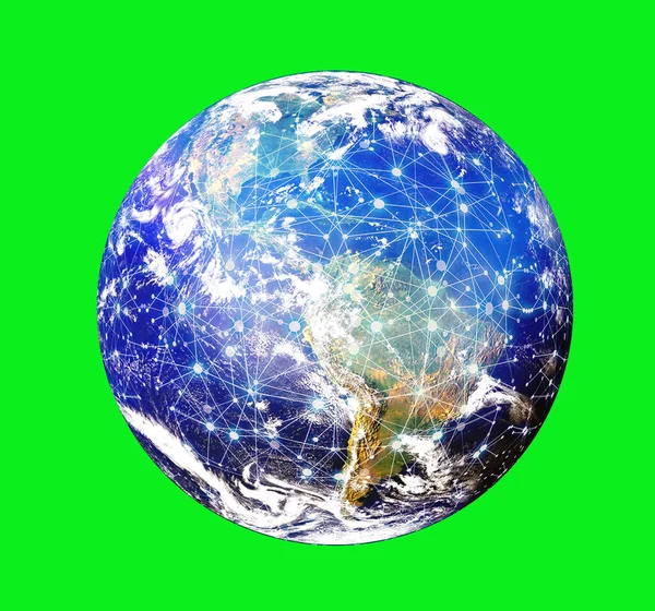 Maailma Jossa Valoja Yhteys Katkaisupolkuun Viestinnän Yhteyden Käsite — kuvapankkivalokuva