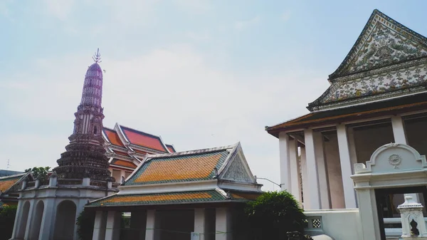 Beau Temple Lors Voyage Dans Vieille Ville Bangkok Février 2022 — Photo