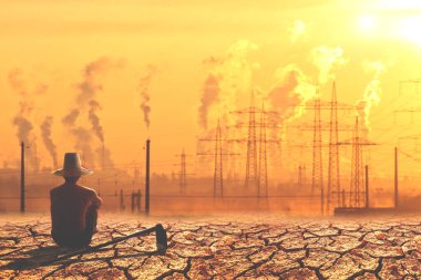 Küresel ısınmanın yol açtığı kuraklık yüzünden çaresiz çiftçiler. Kuraklık ve çevre kavramı