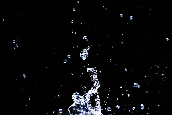 Agua Esparcida Sobre Fondo Negro Agua Salpicando Sobre Fondo Negro —  Fotos de Stock