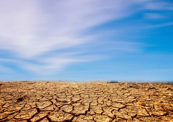 Tierras Agrietadas Por Sequía Debido Cambios Ambientales Calentamiento Global — Foto de Stock