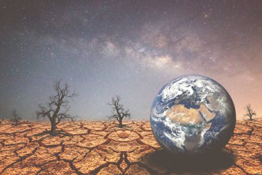 Kurak bölgelerdeki dünya. Çevresel değişim ve küresel ısınma kavramı