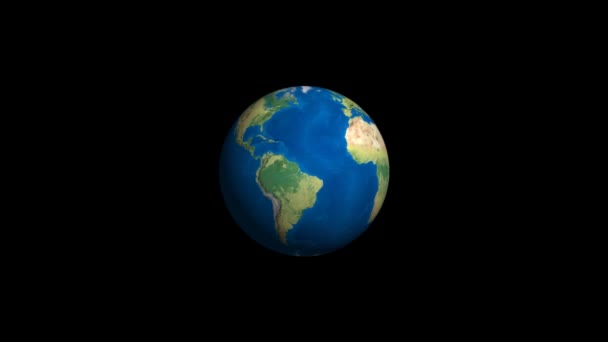 Forgó Földgömb Kísérő Videóként Való Felhasználásra Egy Projektben Világ Föld — Stock videók