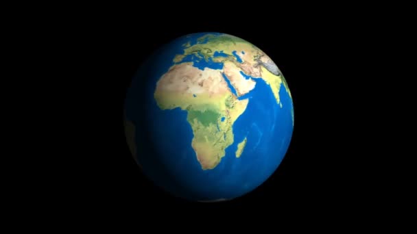 Bir Projede Video Olarak Kullanılmak Üzere Dönen Küre Dünya Dünya — Stok video
