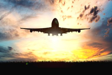 Güzel bir akşam otlağında bir bisikletçinin silueti. bisiklet tatili fikirleri