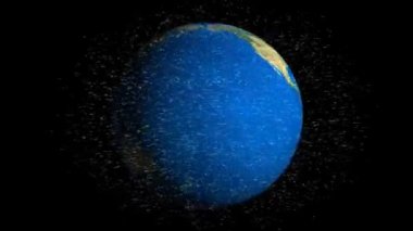 Bir projede video olarak kullanılmak üzere dönen küre. dünya ve dünya kavramı