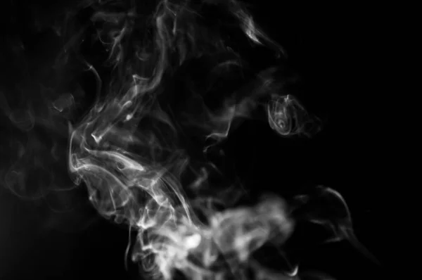 Abstrakter Hintergrund Von Rauch Oder Nebel Auf Schwarzem Hintergrund — Stockfoto