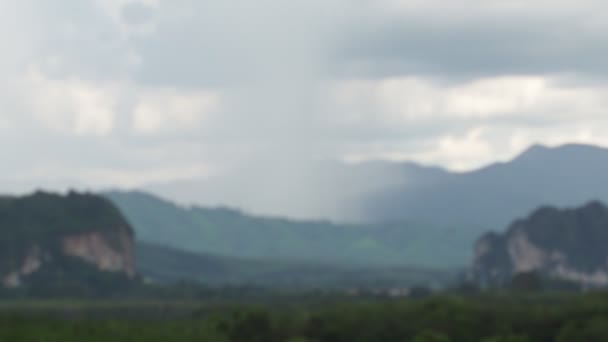 Pohled Vrcholku Mlhavé Hory Nádherný — Stock video