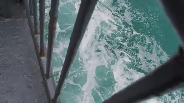 Superficie Del Mar Medida Que Barco Mueve Verano Mar Viajes — Vídeo de stock