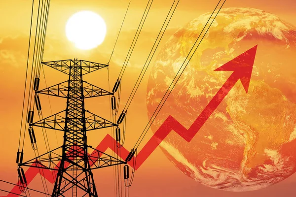 The concept of the energy crisis and the increasing demand for electricity. shortage of electricity