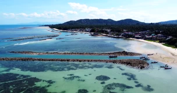 Beautiful Aerial View Sea Sea View Koh Samui Thailand Beautiful — 비디오