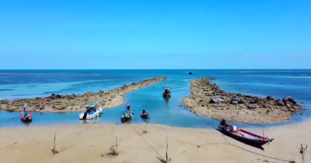 Όμορφη Εναέρια Θέα Της Θάλασσας Θέα Στη Θάλασσα Του Σαμούι — Αρχείο Βίντεο