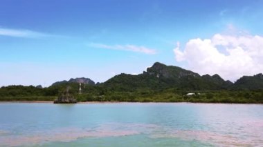 Tayland 'da Koh Samui' nin deniz manzarası. Tayland Turizm Konsepti İnanılmaz Tayland