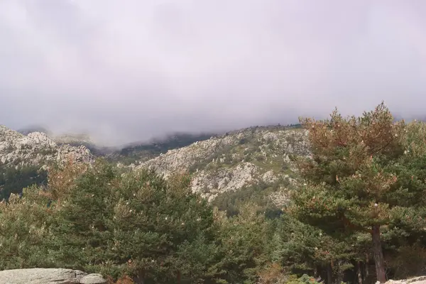 Paisagem Vista Natureza Montanhas Céu Livre Nuvens — Fotografia de Stock