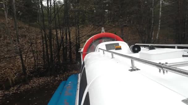 Aerodeslizador Paseos Agua Primera Persona View Rescue Paseos Barco Largo — Vídeo de stock