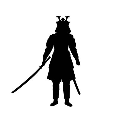 Geleneksel doğu savaşçısının silueti..