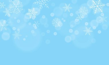 Bulanık ve kar taneleri olan güzel bir Noel arkaplanı. Vektör.