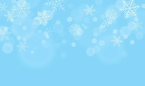 Schöne Weihnachtshintergrund mit Unschärfe und Schneeflocken. Vektor. — Stockvektor