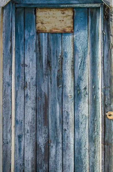 Fondo Madera Vintage Con Pintura Pelada Turquesa Descolorida Superficie Textura — Foto de Stock