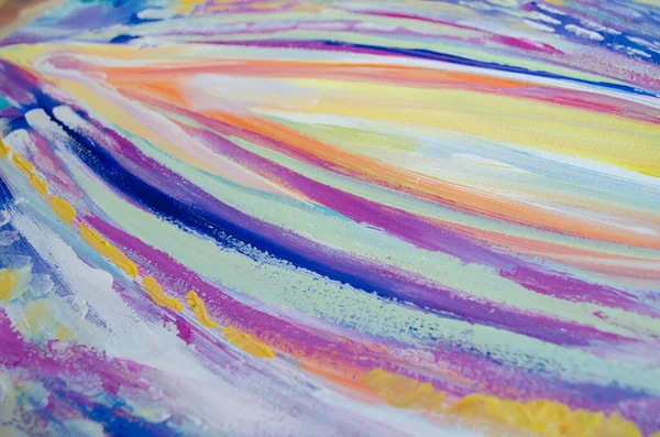 Handgezeichnete Acrylmalerei Abstrakte Kunst Acrylmalerei Auf Leinwand Farbtextur Fragment Eines — Stockfoto