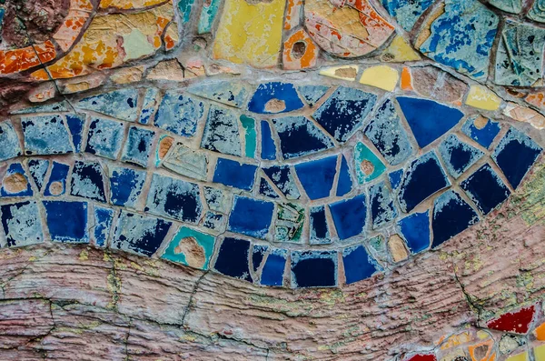 Mozaik Színű Motívumokkal Elemek Eredeti Bolgár Smalt Dekoráció Egy Darabja — Stock Fotó
