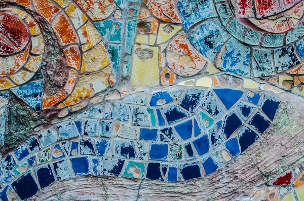 Mozaik Színű Motívumokkal Elemek Eredeti Bolgár Smalt Dekoráció Egy Darabja — Stock Fotó