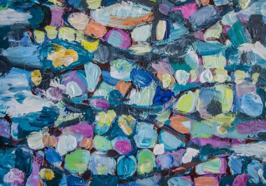 Dokulu soyut akrilik resim. Soyut sanat geçmişi. Renk dokusu. Modern sanat.