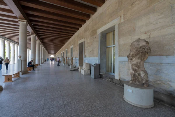 Athens Greece November 2021 Panoramic View External Colonnade Agora Museum — Stock Photo, Image