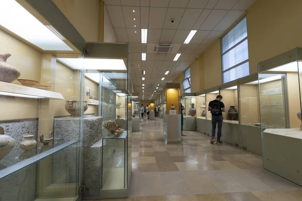 ギリシャのアテネ 2021年11月古代アゴラ博物館の内部展示ホールのビュー 市内中心部 — ストック写真