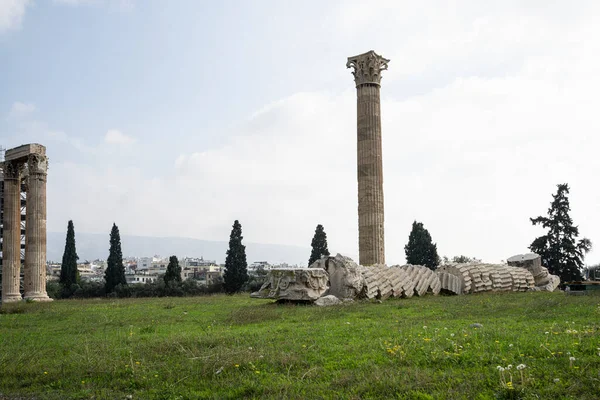 Athens Greece November 2021 Vast Temple Begun 6Th Century Site — Stock Photo, Image