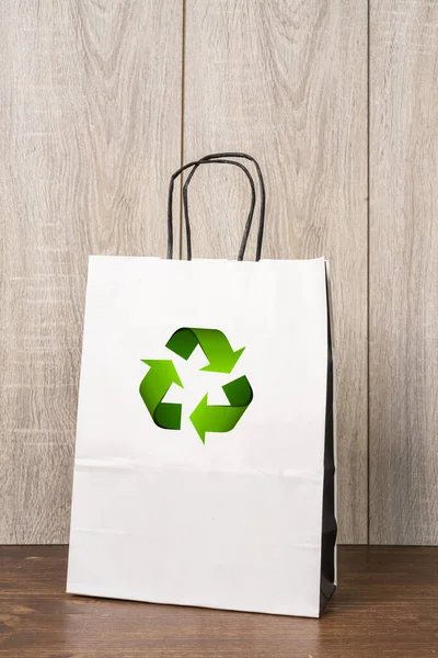 Reusable Recyclable Paper Bag Table — Stockfoto