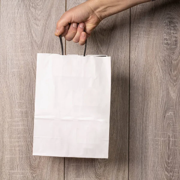 Reusable Recyclable Paper Bag Hand — Zdjęcie stockowe