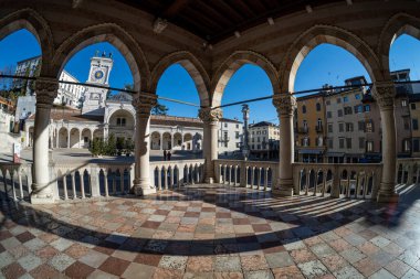 Udine, Italy. January 2022. panoramic view from the  the city center