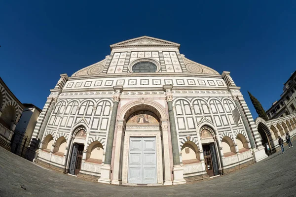 Флоренция Италия Январь 2022 Года Вид Фасад Церкви Санта Мария — стоковое фото