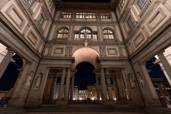 Florencia Italia Enero 2022 Una Vista Nocturna Del Palacio Los — Foto de Stock