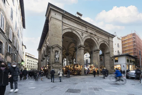 Флоренція Італія Січень 2022 Внутрішній Ринок Історичному Центрі Міста — стокове фото