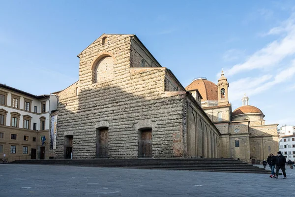 Florenz Italien Januar 2022 Blick Auf Die Außenfassade Der Basilika — Stockfoto