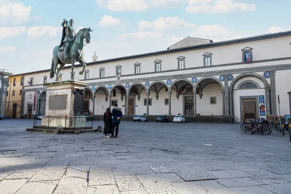 Florencia Italia Enero 2022 Vista Exterior Del Museo Degli Innocenti — Foto de Stock