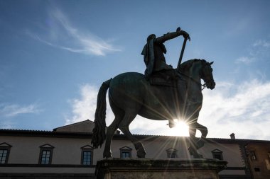 Floransa, İtalya. Ocak 2022 Grand Dük Ferdinando I de 'Medic Binicilik Anıtı