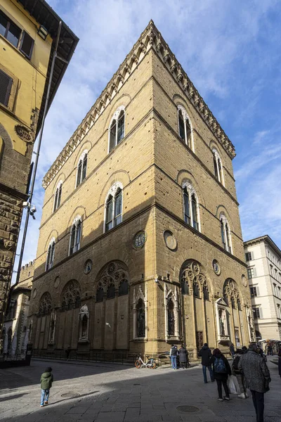 Florença Itália Janeiro 2022 Vista Externa Edifício Que Abriga Igreja — Fotografia de Stock