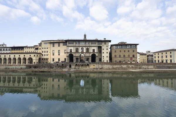 Florence Italy January 2022 Building Houses Uffizi Gallery Luongarno City — Stock Photo, Image